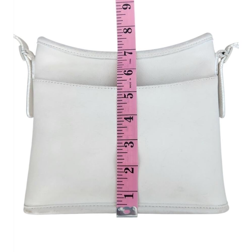 Vintage Coach Leather Mambo Hobo Shoulder Crossbody Bag Authentic White 9062 - Picture 13 of 16